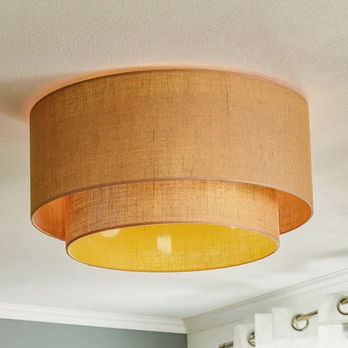 "Euluna" Boho džiuto lubų šviestuvas natūralios rudos spalvos Ø60cm