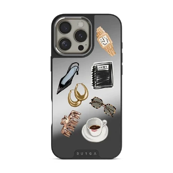 Boss Babe - iPhone 16 Pro Case, Elite Mirror Dark (MagSafe) / Silver