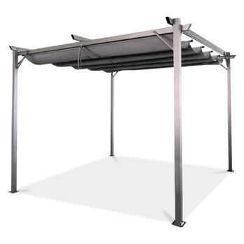 Pavėsinė Pergola SPRINT 290x290 cm, Antracito/pilka