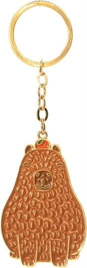 Capybara Shaped Keyring