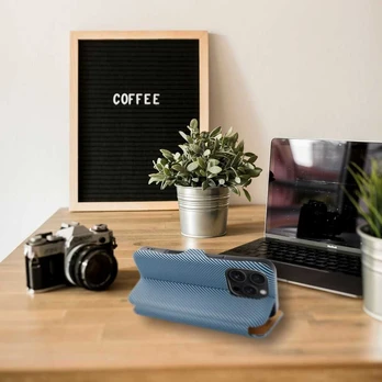 Blue FOLIO Side Magnet book case for IPHONE 16 PLUS mėlynas