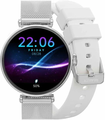 Išmanusis laikrodis Gravity Sidabrinė Baltas 2 Paski GT26-8