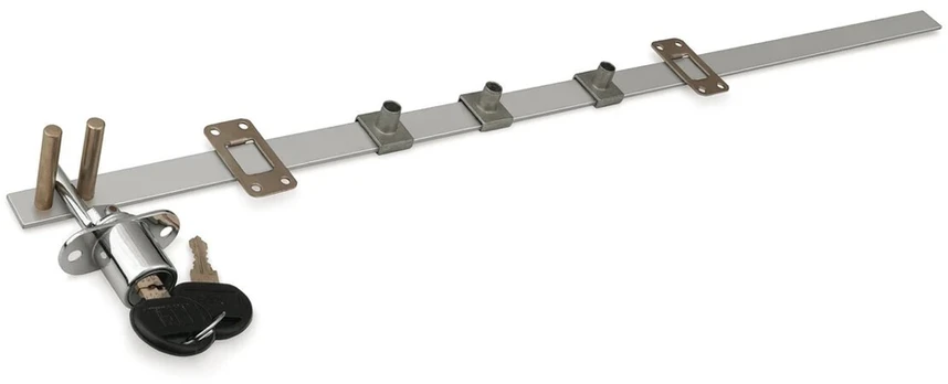 Central locking 288x800 (chrome- plated), steel wrench