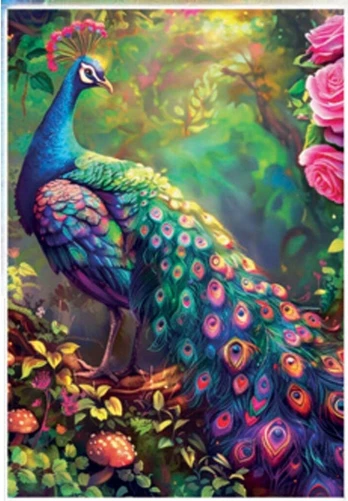 Educa - 1000 pcs, Peacock Garden (80-20262)