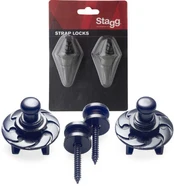Gitaros diržo laikiklis Stagg SSL1 BK kaina