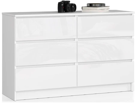 Komoda K120, blizgi balta