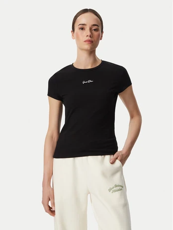Guess Marškinėliai V6YI01 K4258 Juoda Regular Fit