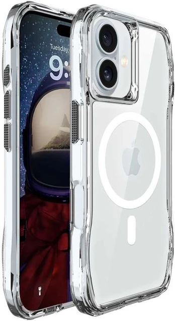 Dėklas ROAR case SLIM DEFENDER compatible with MagSafe for IPHONE 17 transparent