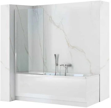 Vonios sienelė Rea Lagos Fix, 80 cm, Chrome