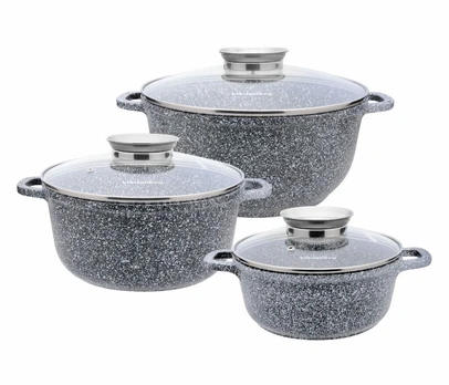 Set mit 3 Marmorpfannen 2,3/4,5/6,8 l KlonBerg KB-3038