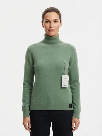 Elegantiškas megztinis golfo apykakle, 3XL/4XL