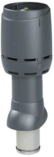 FLOW izolēts ventilācijas izvads 125P/IS/500, pelēks