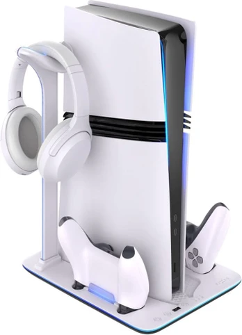 No Name FIXED Docking Station for PlayStation 5 (Pro/Slim), black and white