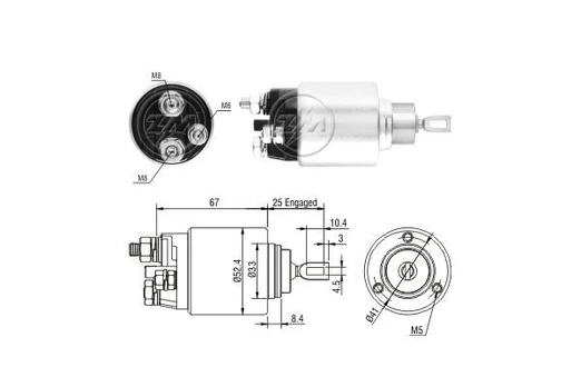 Solenoidinis jungiklis, starteris ERA ZM3381