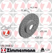 Stabdžių diskas ZIMMERMANN 590.2808.52 kaina