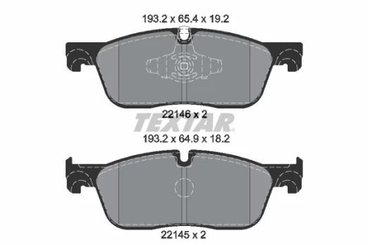 TEXTAR 2214601 Brake pad set