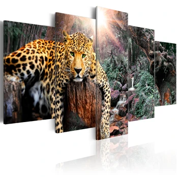 Artgeist Paveikslas - Leopard Relaxation 100x50