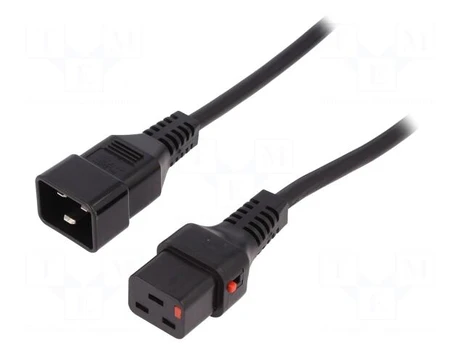 Cable | IEC C19 female,IEC C20 male | 3m | with IEC LOCK locking