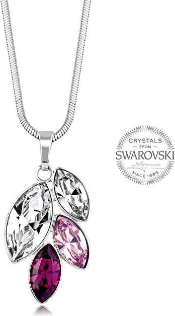 Levien Navette violetinė crystals pakabukas