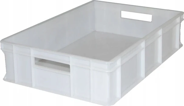 Plastikinis konteineris 600x400x140 baltas