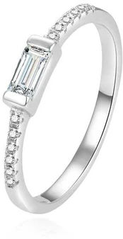Beneto Minimalist sidabrinis ring with AGG407 zircons