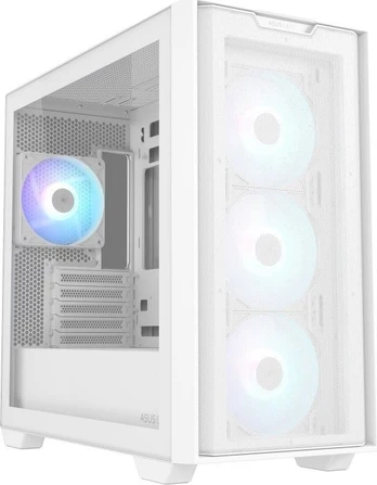ASUS A21 PLUS ARGB Micro-ATX Gehäuse, Tempered Glass - baltas