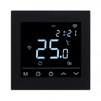 Termostatas HEATCOM HC91 Wi-Fi, juodas