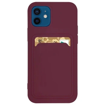 Hurtel Card silikoninis dėklas skirtas Samsung Galaxy A42 5G, bordinis