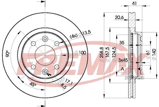 Stabdžių diskas FREMAX BD-3550