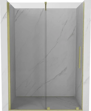 Gold Stumdomos dušo durys Mexen Velar, Brushed auksinis, 100 cm