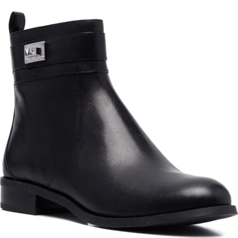 Aulinukai moterims, Juoda, Padma strap flat bootie