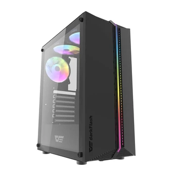 Korpusas darkFlash DK151 Black, skaidri/juoda