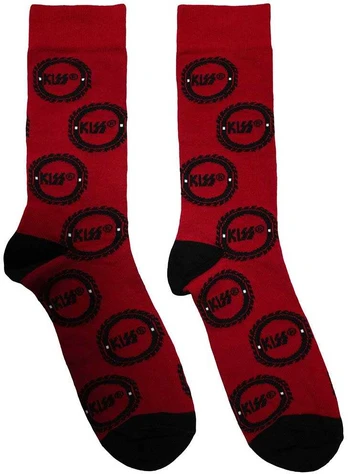 Rock Kiss Buzzsaw Logo Pattern Kojinės