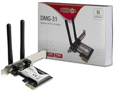 Inter-Tech Wi-Fi 4 PCIe Adapteris DMG-31 2T2R Antenne 300Mbps retail