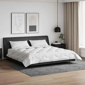 Antklodė su pagalve 3 pcs Balta 200 x 200 cm Mikropluoštas