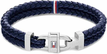 Tommy Hilfiger Stilinga odinė apyrankė su plieno apdaila 2790362