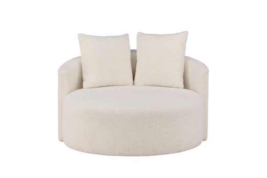 Sofa Kelso - Medis/Balta teddy medžiaga