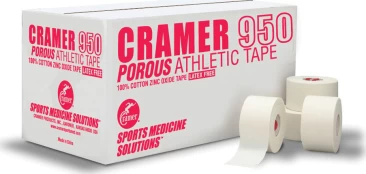 Teipas Atletinis Neelastinis Cramer 950 3.8cmX13.7m, Baltas kaina
