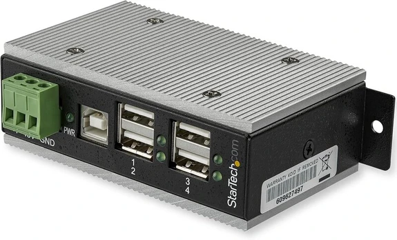 Startech.com 4 prievadų pramoninis Usb 2.0 šakotuvas su apsauga