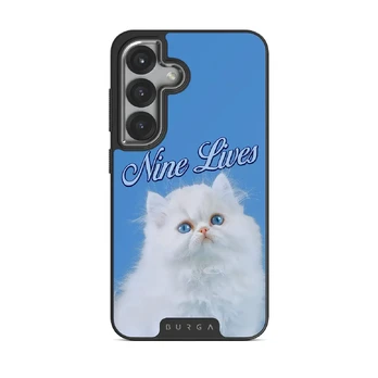 Nine Lives - Samsung Galaxy S25 Case, Elite Dark (Magnetic) / Silver