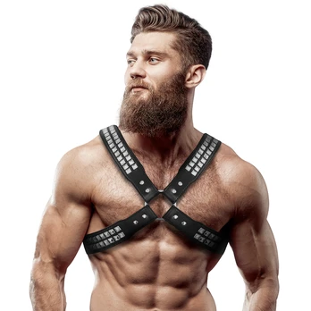 FETISH SUBMISSIVE ATTITUDE - Vyriškas Kryžminis Krūtinės Diržas
