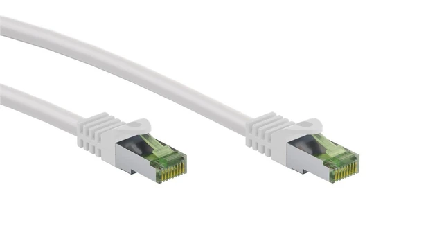 Goobay RJ45 Patchkabel mit CAT 8.1 S/FTP Rohkabel 20m, baltas