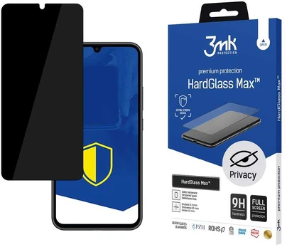 3mk HardGlass Max Privatumas Juodas do Apple iPhone 15 Pro Max