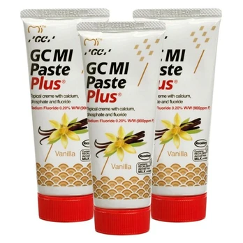 Dantų kremas su fluoru GC Mi Paste Plus Recaldent, 35 ml, 3 vnt.