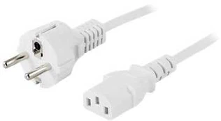 Deltaco Earthed device cable, straight CEE 7/7 to straight IEC 60320