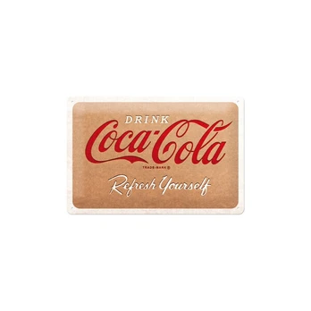 Metalinė plokštelė 20 x 30 cm, Coca Cola - Cardboard logo