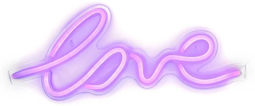 Neoninis LED ir USB - LOVE modelis