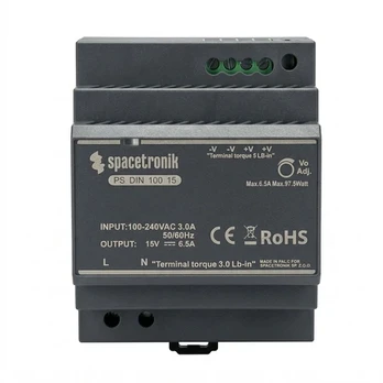 Spacetronik Maitinimo šaltinis DIN 100W 15V 6.5A