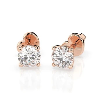 Auksiniai auskarai su deimantais „Diamond Heart VII“