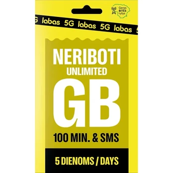 LABAS pakuotė NERIBOTI GB 5 dienoms